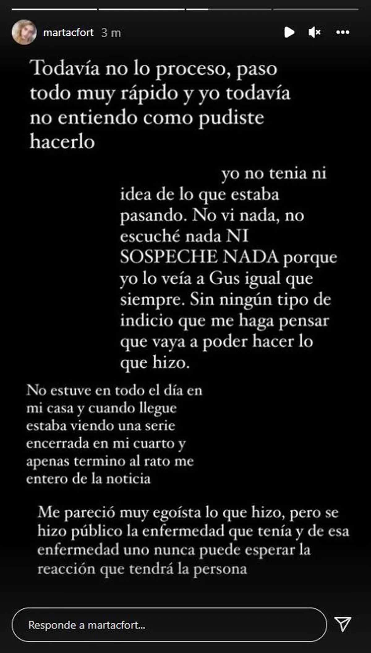 El duro descargo de Marta Fort sobre Gustavo Martínez.