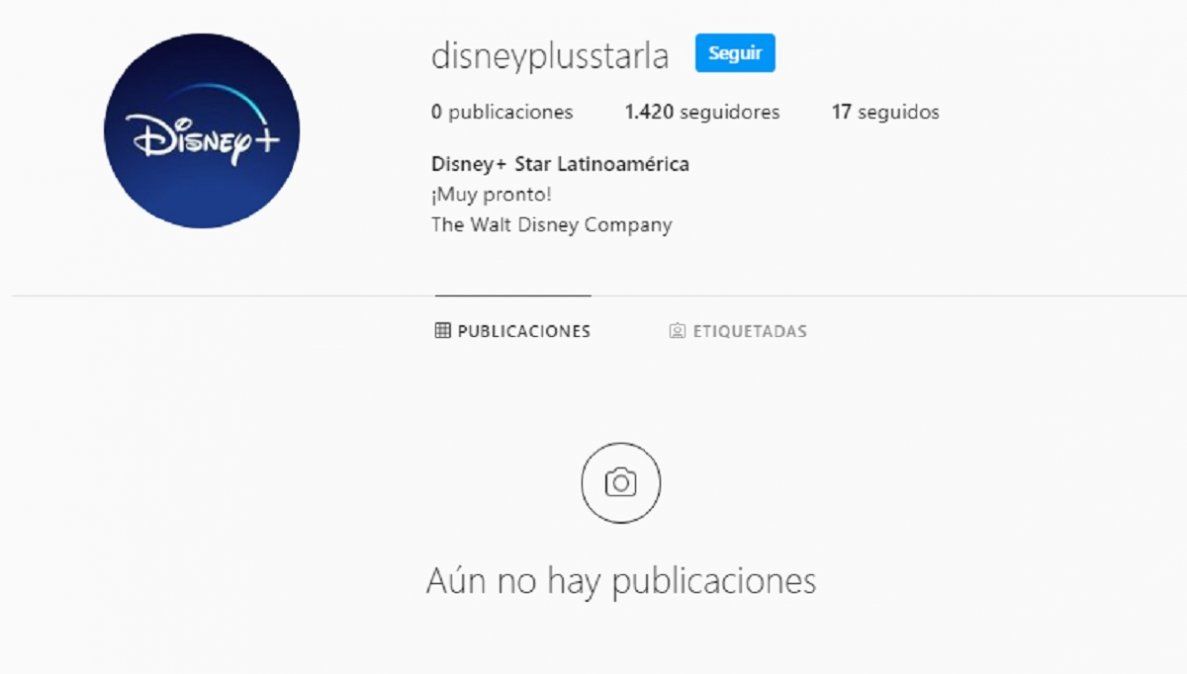 El instagram de la nueva plataforma de la empresa.