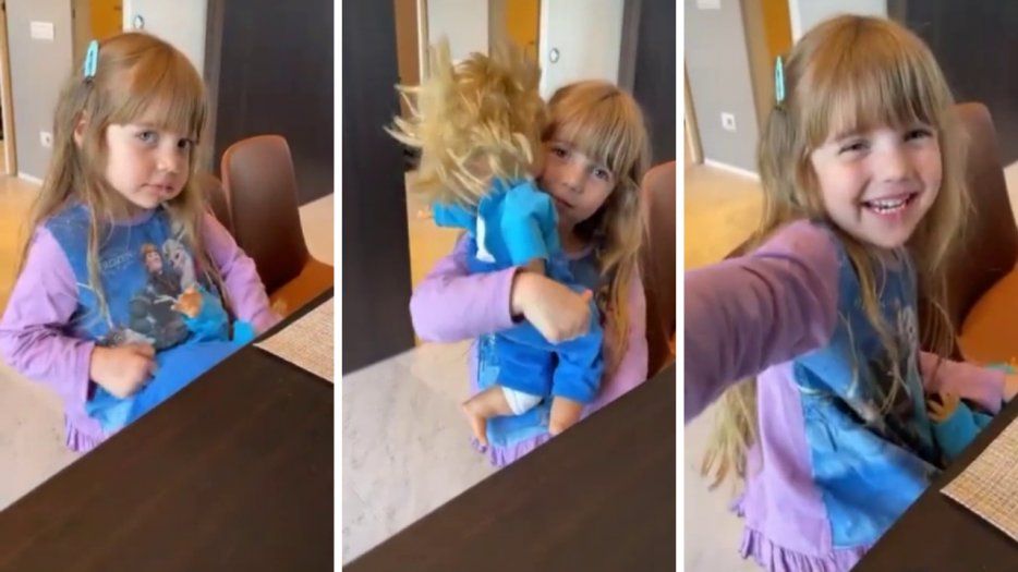 Wanda Nara registró el divertido momento a través de sus historias de Instagram. 