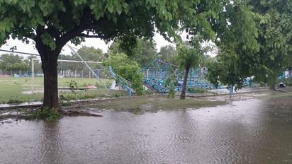 Fuerte temporal con destrozos en el predio del Autódromo 