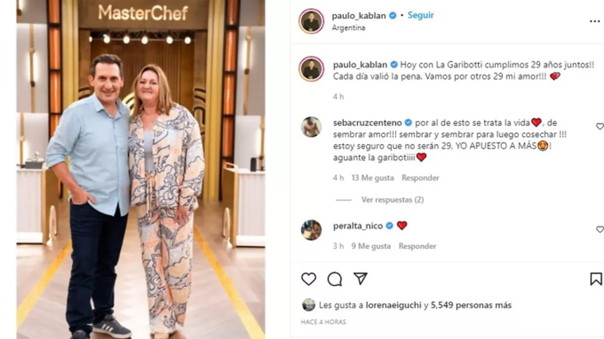 El emotivo mensaje de Paulo Kablan a su mujer.