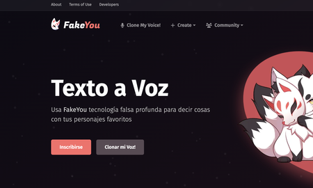Con el sitio web de FakeYou podrás grabar audios con las voces de personajes famosos y luego enviarla a tus amigos. Con el sitio web de FakeYou podrás grabar audios con las voces de personajes famosos y luego enviarla a tus amigos.