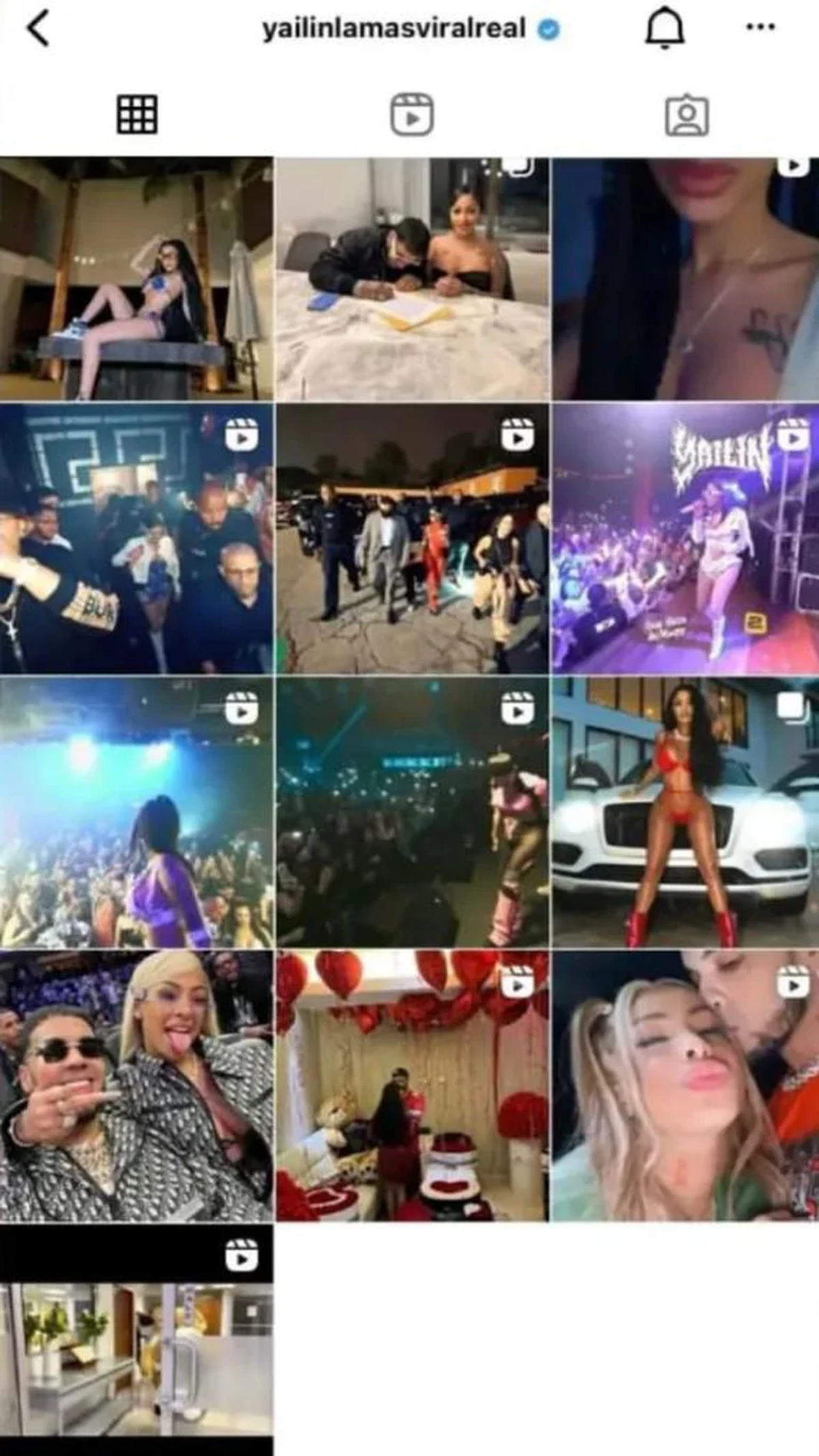 Perfil de Yailin actualmente.