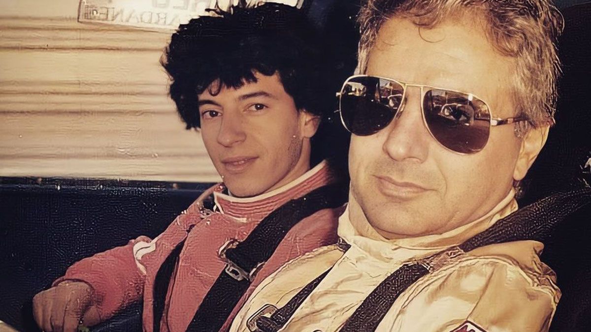 Una de las últimas fotos de Mouras y su acompañante, Amadeo Pastor González, con quien protagonizaría el trágico accidente del 22 de noviembre de 1992, en Lobos, donde ambos perderían la vida.