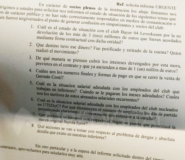 Socios de Colón le pidieron explicaciones a Vignatti