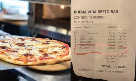 Fue a comer pizza, pidió llevarse las sobras y casi terminan a las trompadas Fue a comer pizza, pidió llevarse las sobras y casi terminan a las trompadas