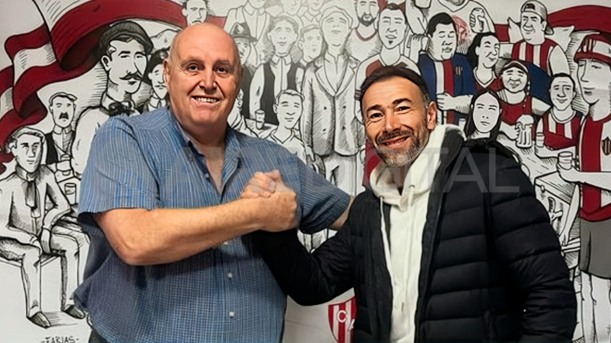 Luis Spahn junto al Kily González en Unión.