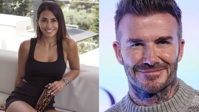 David Beckham se mostró cariñoso con Antonela Rocuzzo y Messi se incomodó:  el video