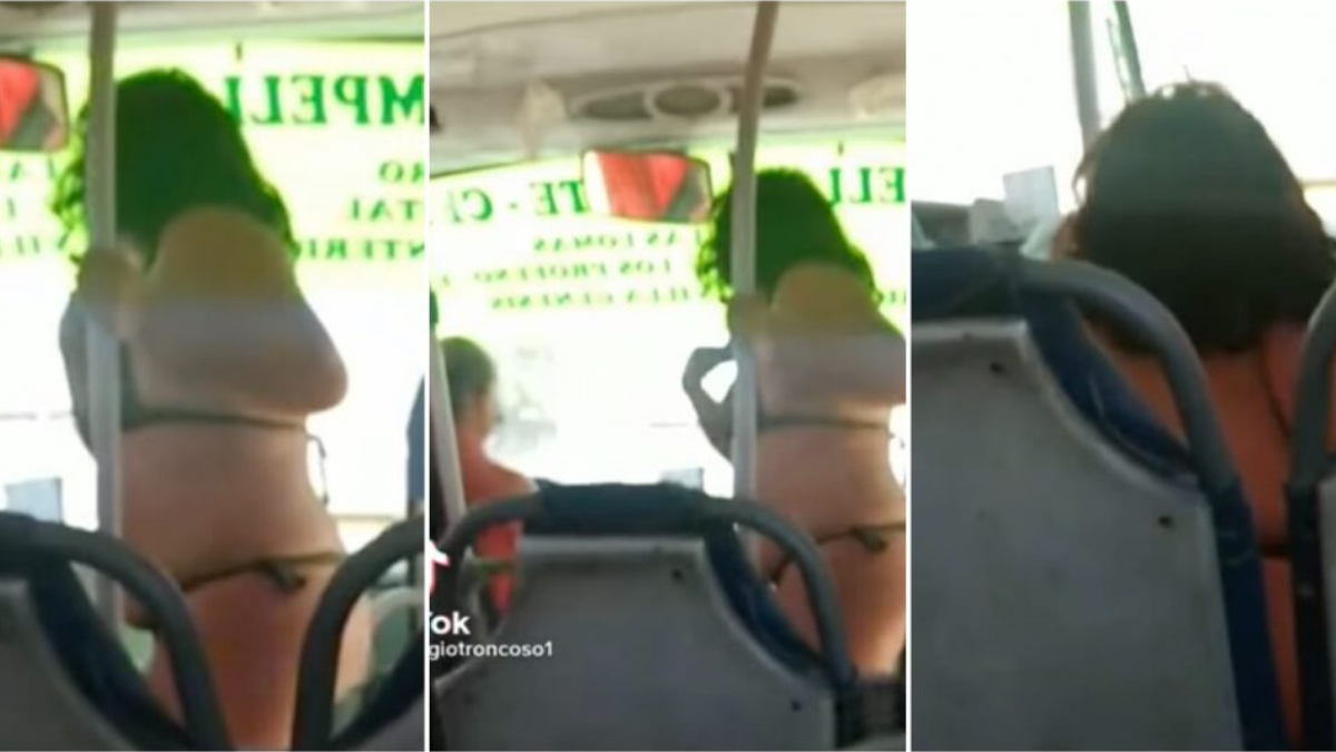 Ola de calor: una mujer subió al colectivo en ropa interior y se hizo viral
