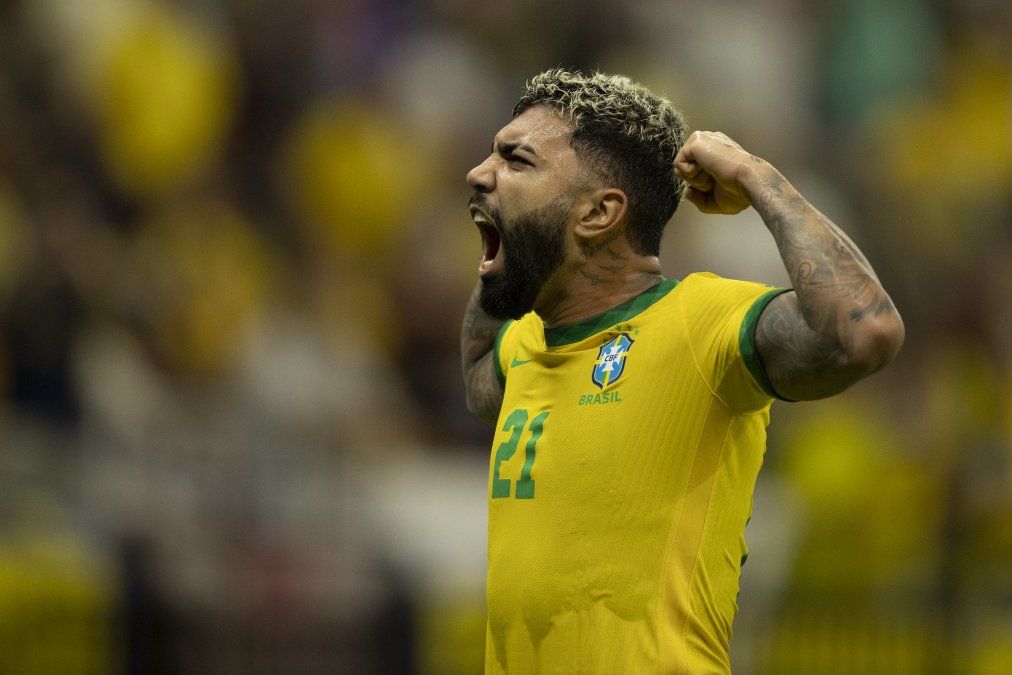 Gabigol, uno de los goleadores de la Selección de Brasil en las Eliminatorias del Mundial de Qatar 2022.