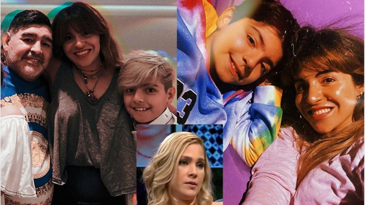 La reacción del hijo de Gianinna Maradona tras los dichos de Mavys.