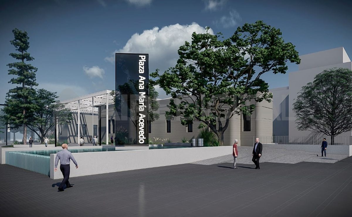 El proyecto prevé la intervención de la plaza Norte y del espacio Ana María Acevedo.