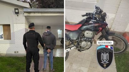 Santo Tomé: un encapuchado detenido y la aparición de una moto robada hace 20 días
