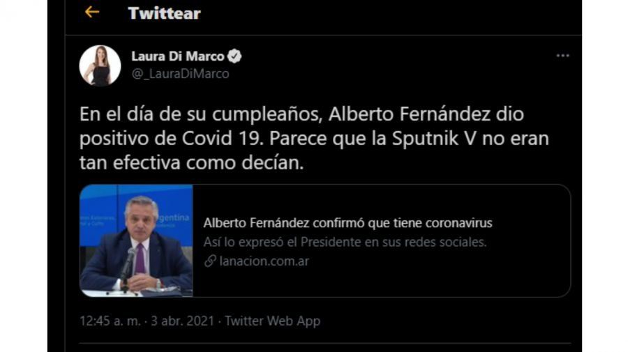 Tuit de Laura Di Marco