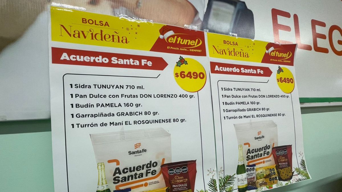 La canasta incluye 5 productos y cuesta 6490 pesos. 