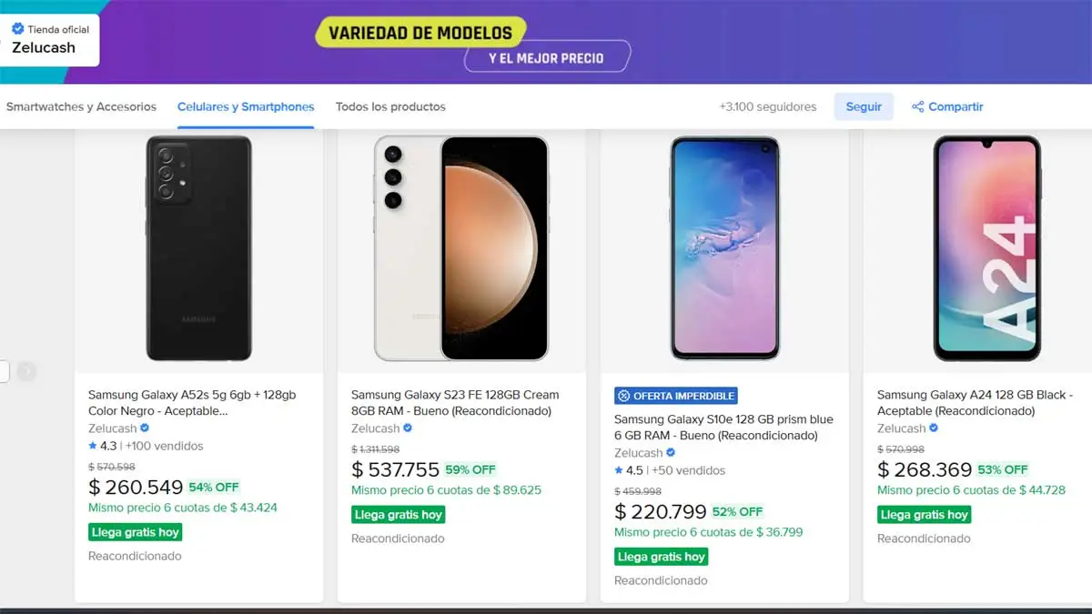 Outlet de celulares en Mercado Libre: modelos de alta gama un 50% más baratos y en cuotas Outlet de celulares en Mercado Libre: modelos de alta gama un 50% más baratos y en cuotas