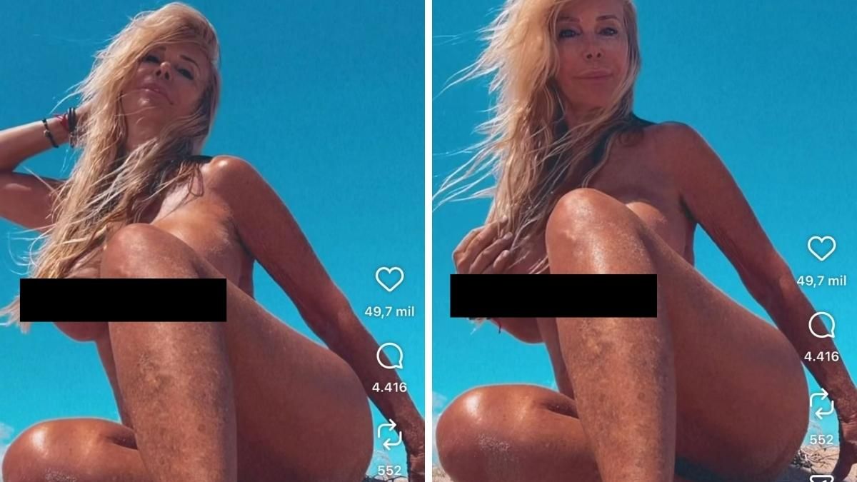 Graciela Alfano se lució completamente sin ropa en una playa en Punta del Este. Graciela Alfano se lució completamente sin ropa en una playa en Punta del Este. 