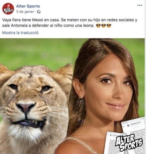 Antonela Roccuzzo, pareja de Lionel Messi, también fue objetivo de las empresas que se encargaban de crear noticias falsas contra jugadores del Barcelona.