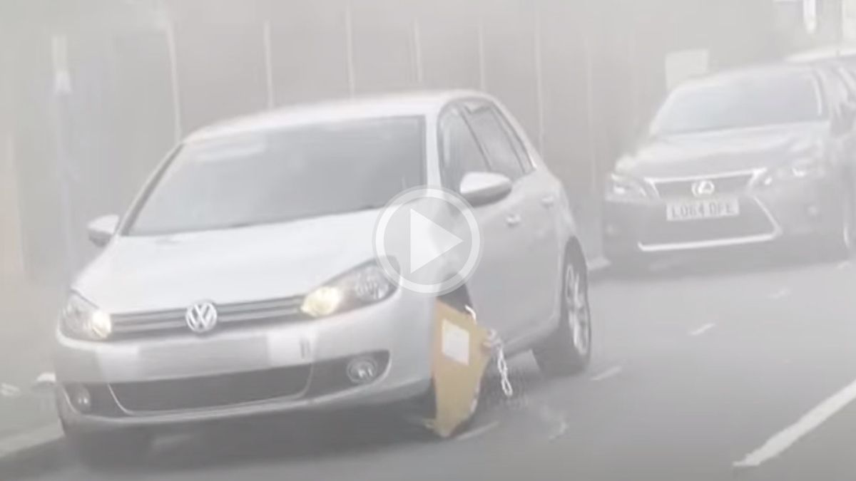 Como en Los Simpsons: le pusieron el cepo y quiso escapar de la multa