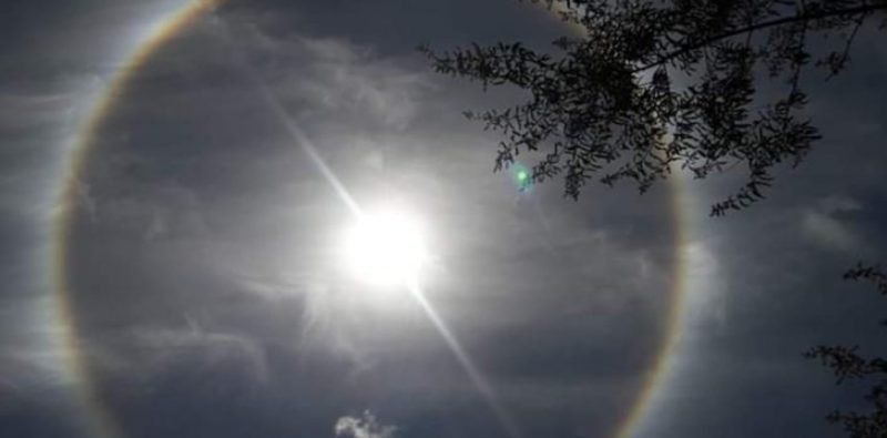Qué es un halo solar, el fenómeno climático que sorprendió en el centro del país