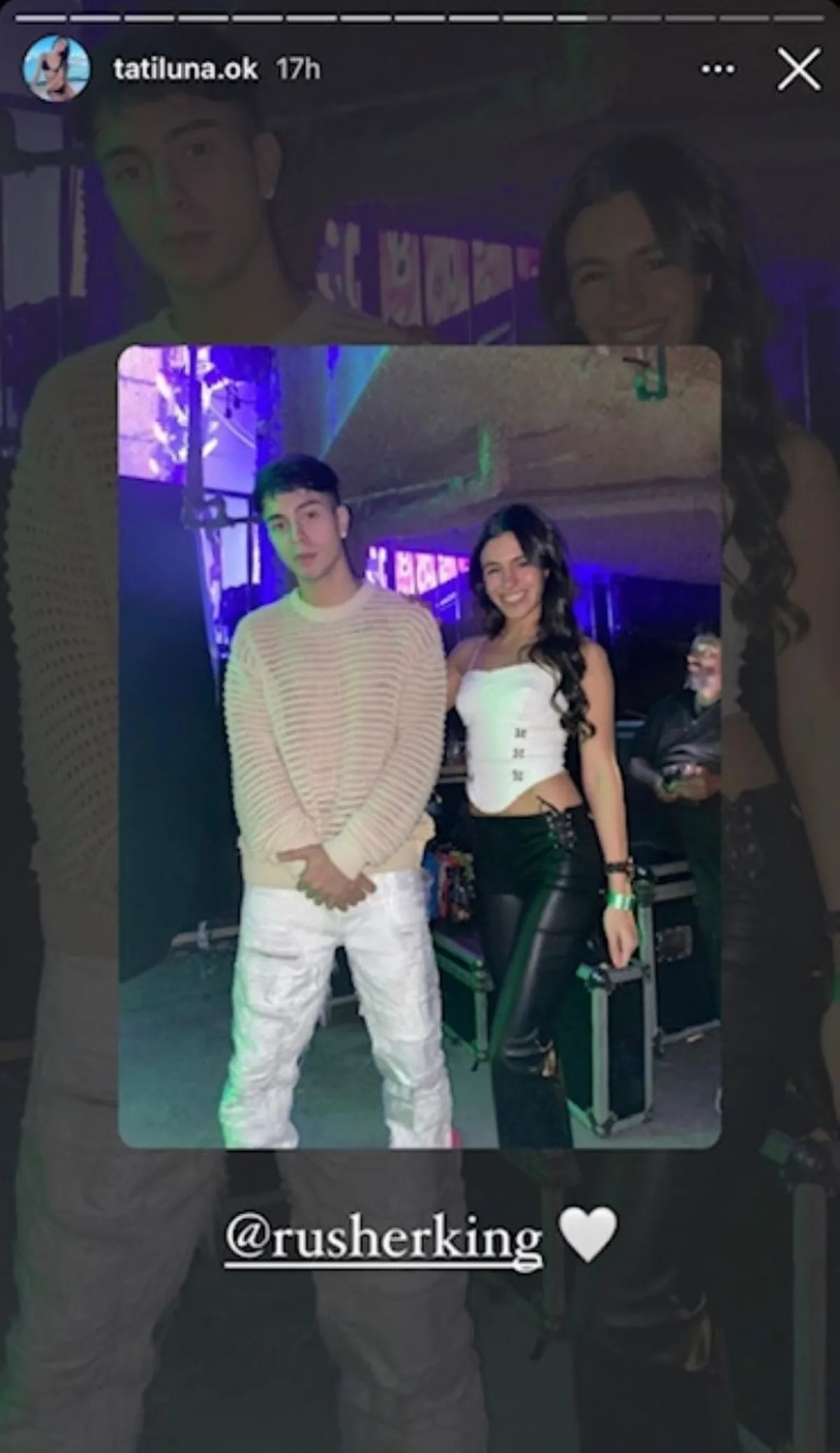 Rusherking se fotografió con Miss Uruguay.