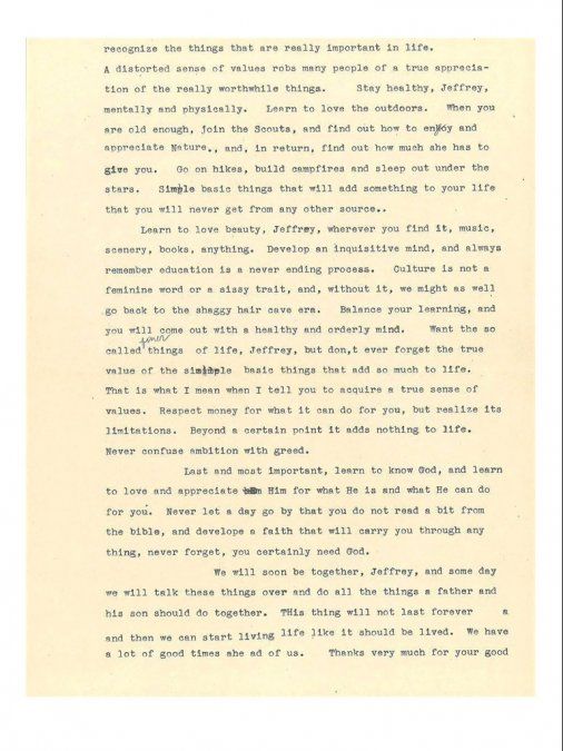 La segunda parte de la carta de Jeffrey publicada en The Washington Post.