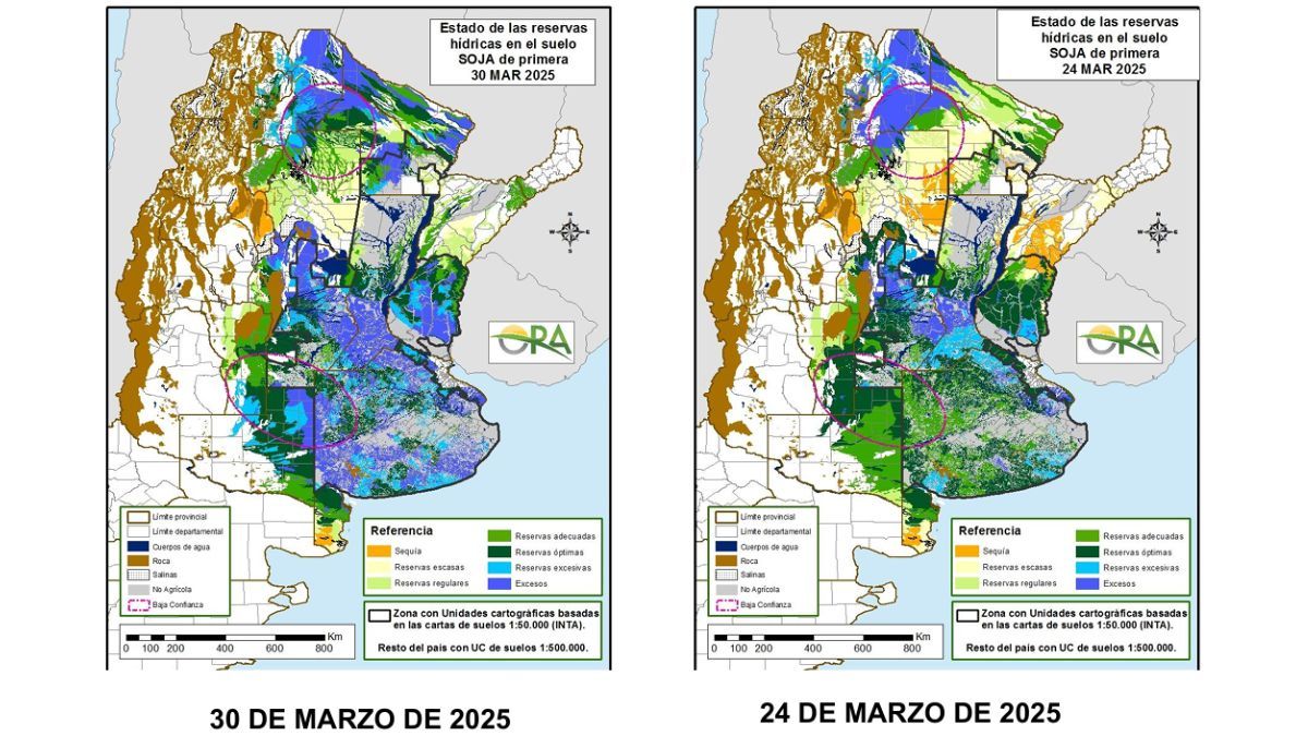 El informe sobre el estado de las reservas de agua en el suelo, muestra que las lluvias han incrementado significativamente los excesos hídricos en la zona núcleo pampeana.