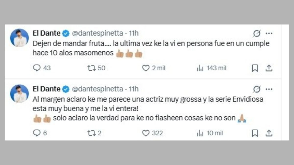 Dante Spinetta neg&oacute; categ&oacute;ricamente los rumores que lo vinculan a Griselda Siciliani.