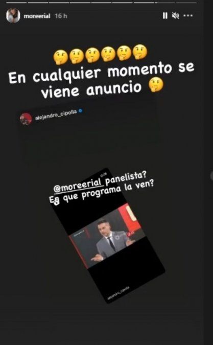 More Rial dejó abierta la posibilidad de ser panelista en LAM. 