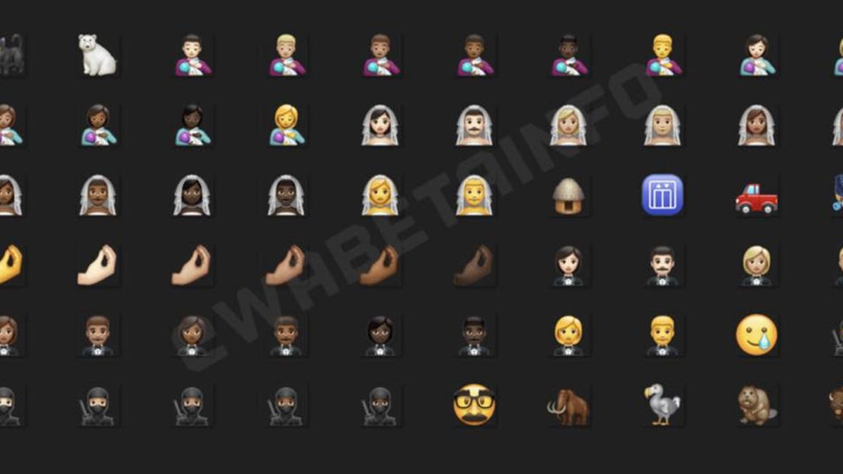 Algunos de los nuevos emojis de WhatsApp