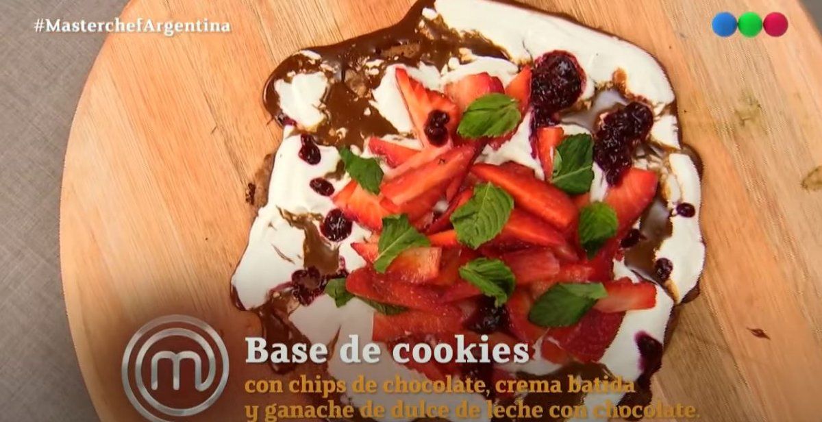 La "pizza dulce" de Sofía Pachano.