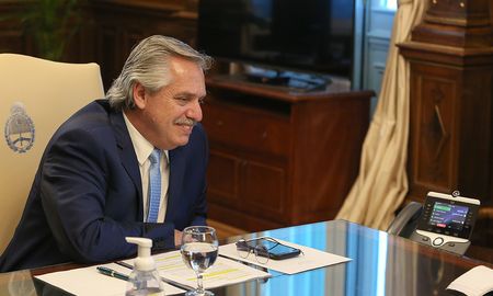 Alberto Fernández durante la conversación que mantuvo con el presidente electo de los Estados Unidos, Joe Biden, en noviembre pasado. Alberto Fernández durante la conversación que mantuvo con el presidente electo de los Estados Unidos, Joe Biden, en noviembre pasado.