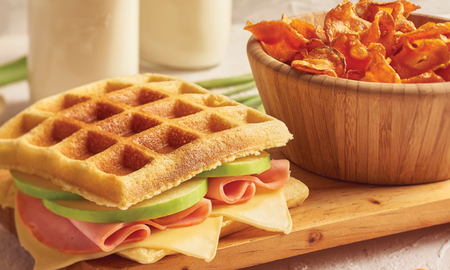 Waffles salados. Waffles salados.