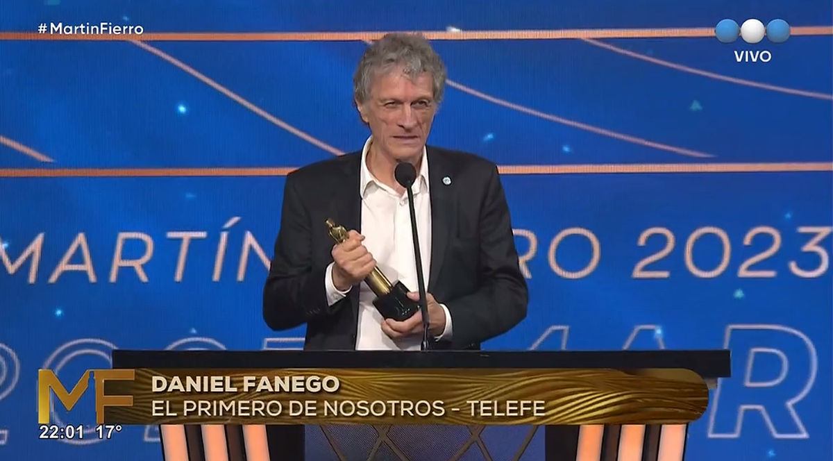 Daniel Fanego se llevó el Martín Fierro a Mejor Actor de Reparto.
