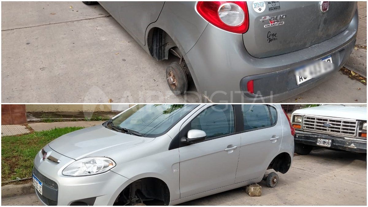Dos por uno en Robarruedas: atacaron dos Fiat Palio en María Selva