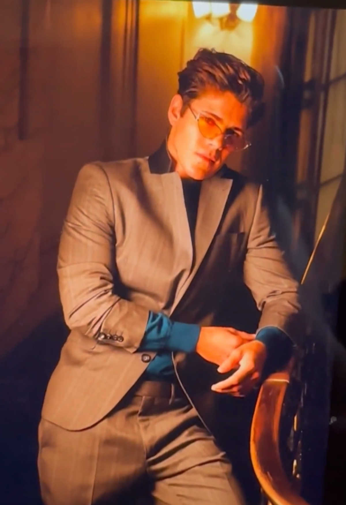 Marcos Ginocchio debutó como modelo profesional.