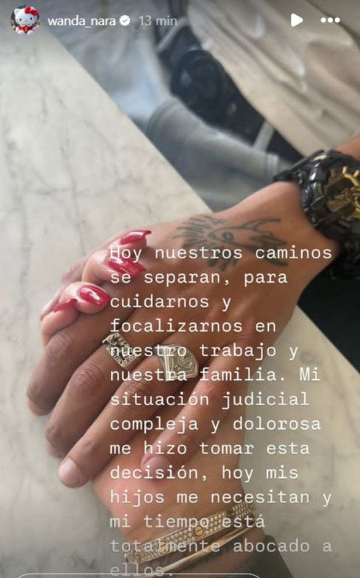 Wanda Nara dio a entender que ella dejó a L-Gante. Wanda Nara dio a entender que ella dejó a L-Gante.