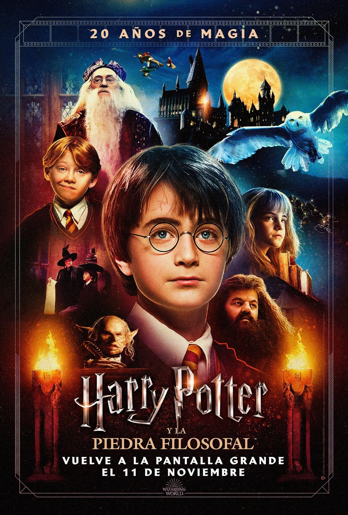 Warner Bros. celebrar&aacute; los 20 a&ntilde;os de Harry Potter y la Piedra Filosofal&nbsp;reestrenando la pel&iacute;cula en los cines de todo el mundo, tanto en su versi&oacute;n doblada como subtitulada.