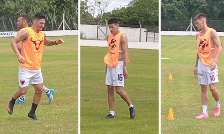 Ismael Quílez, Mauricio Martínez y Kevin Zenón entrenaron juntos en el predio de la Liga Santafesina. Ismael Quílez, Mauricio Martínez y Kevin Zenón entrenaron juntos en el predio de la Liga Santafesina.