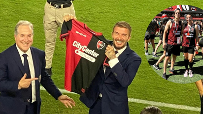 Quiénes son los argentinos que le dieron a David Beckham la camiseta de Newell's