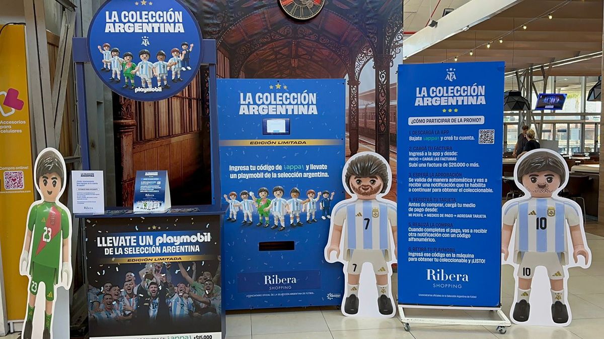 Llegan a Ribera Shopping los Playmobil oficiales de la Selección Argentina: una colección única y de edición limitada. Llegan a Ribera Shopping los Playmobil oficiales de la Selección Argentina: una colección única y de edición limitada.