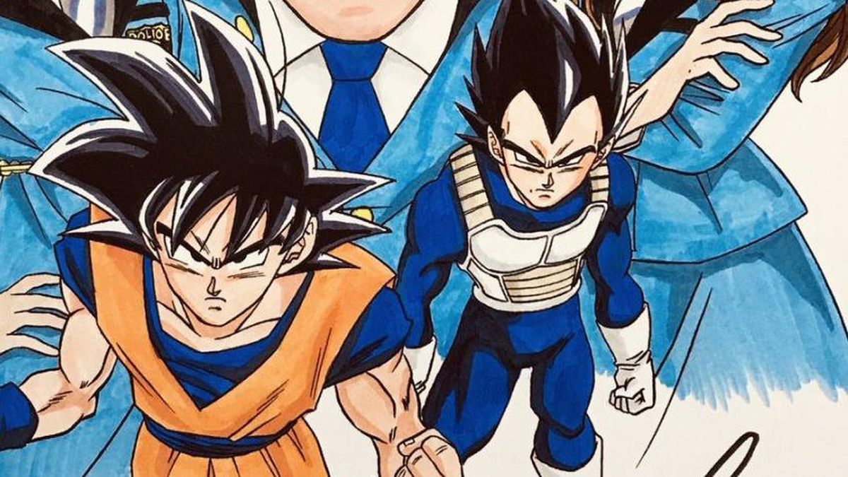 Comparten nuevo diseño oficial de Goku y Vegeta junto a personajes  desconocidos