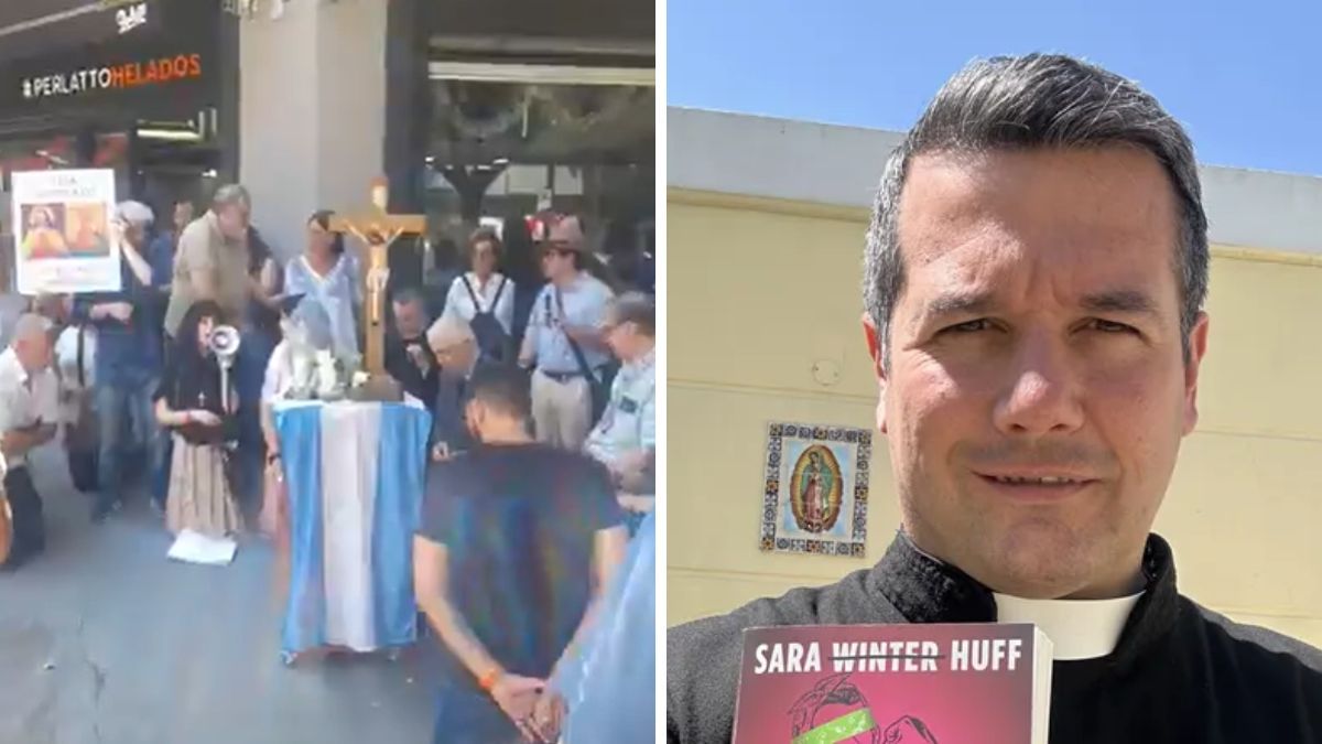 Un cura que reivindica la dictadura organizó una protesta frente al estudio de Olga por el sketch del pesebre