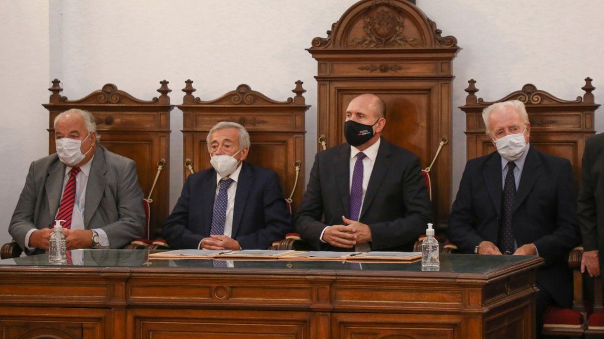 El programa Santa Fe + Justicia fue rubricado en marzo de 2021, en ocasión de la apertura del año judicial (foto de archivo).