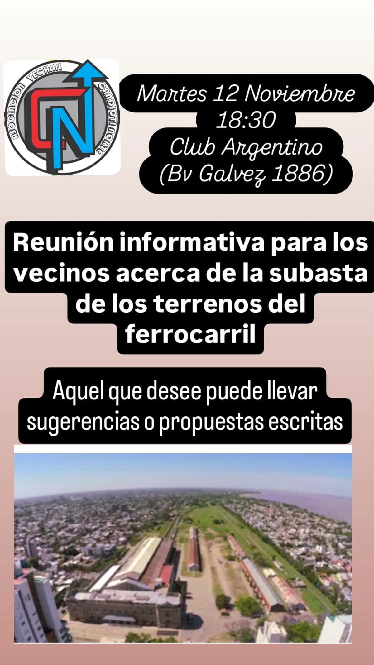 El encuentro se llevará a cabo en la sede del Club Argentino, ubicado en Bulevar Gálvez 1886. El encuentro se llevará a cabo en la sede del Club Argentino, ubicado en Bulevar Gálvez 1886.