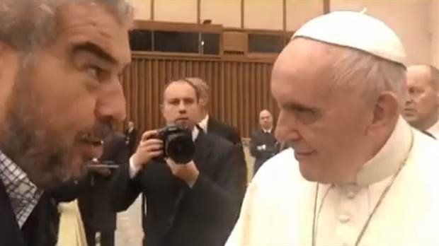 El Chavo Fucks saludó al papa Francisco y le preguntó la formación del San Lorenzo de 1946: la respuesta