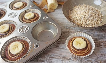 Muffins de banana, paso a paso. Muffins de banana, paso a paso.