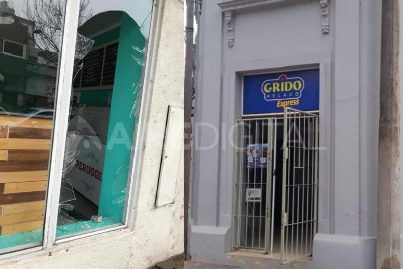 Las heladerías en la mira de los ladrones: robaron en una Grido de Rincón y en la Peruggia del centro
