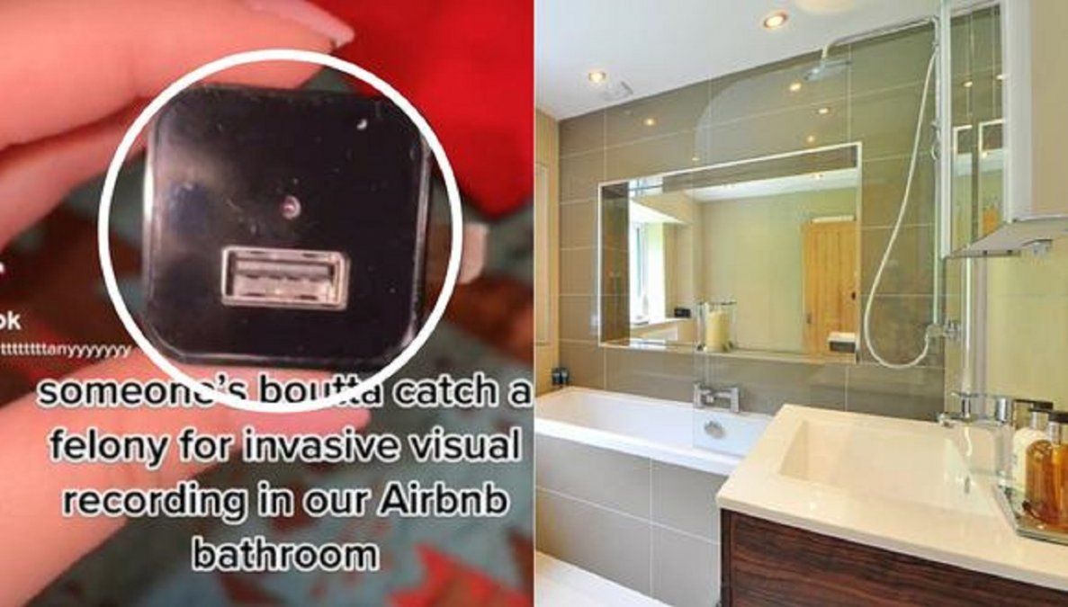 Alquiló un departamento y descubrió que había una cámara oculta en el baño.