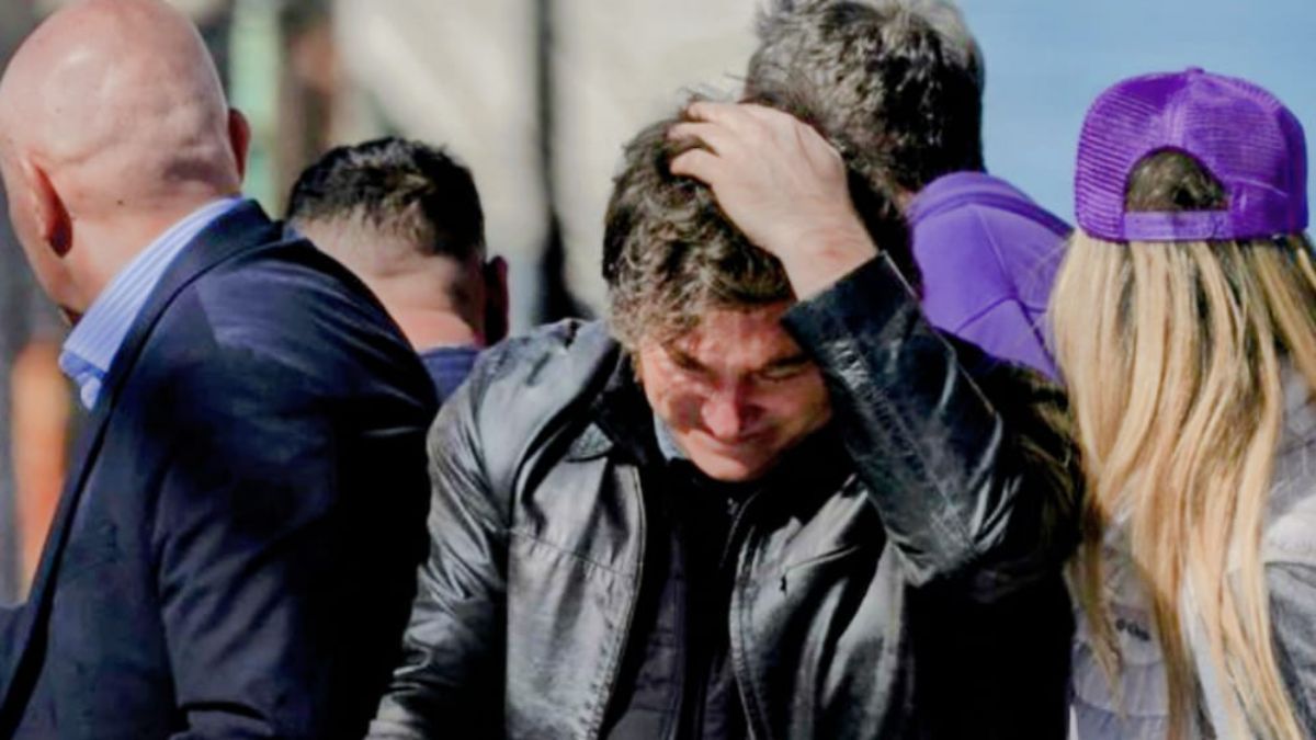 Javier Milei fue agredido a piedrazos en Lomas de Zamora.